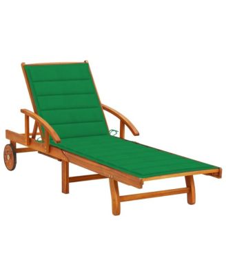 vida XL Sunlounger   Solid Acacia wood Height-Adjustable