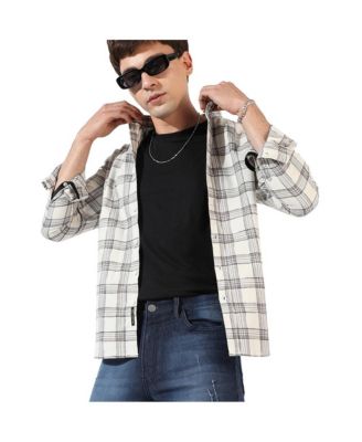 Men's Multicolour Checkered Regular Fit Casual Shirt