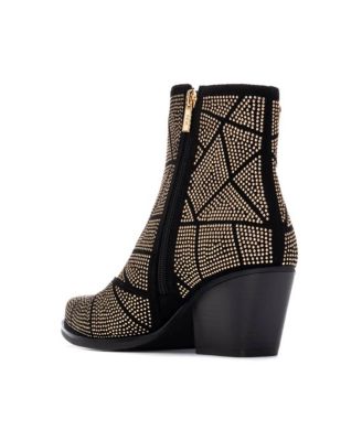 Women's Suede Heeled Ankle Booties