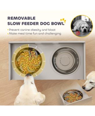 Elevated Dog Bowls with Storage, Raised Bowl Sd with Food Dishes