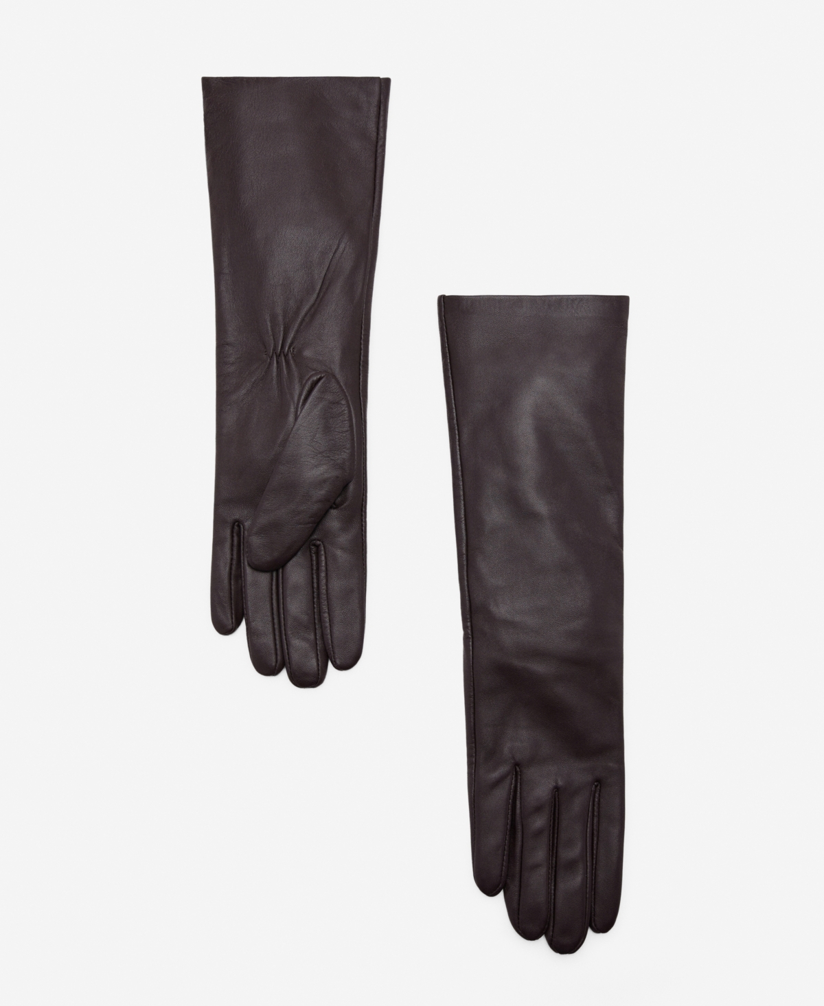 Mango Women's Leather Long Gloves In Brown