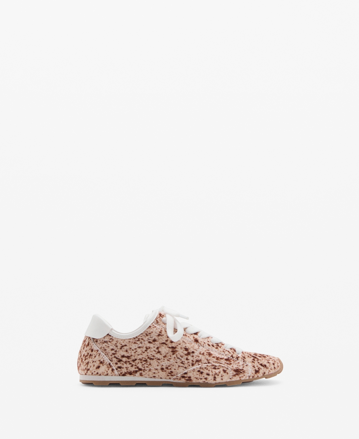 Mango Women's Leather And Fur-Effect Trainer Shoes