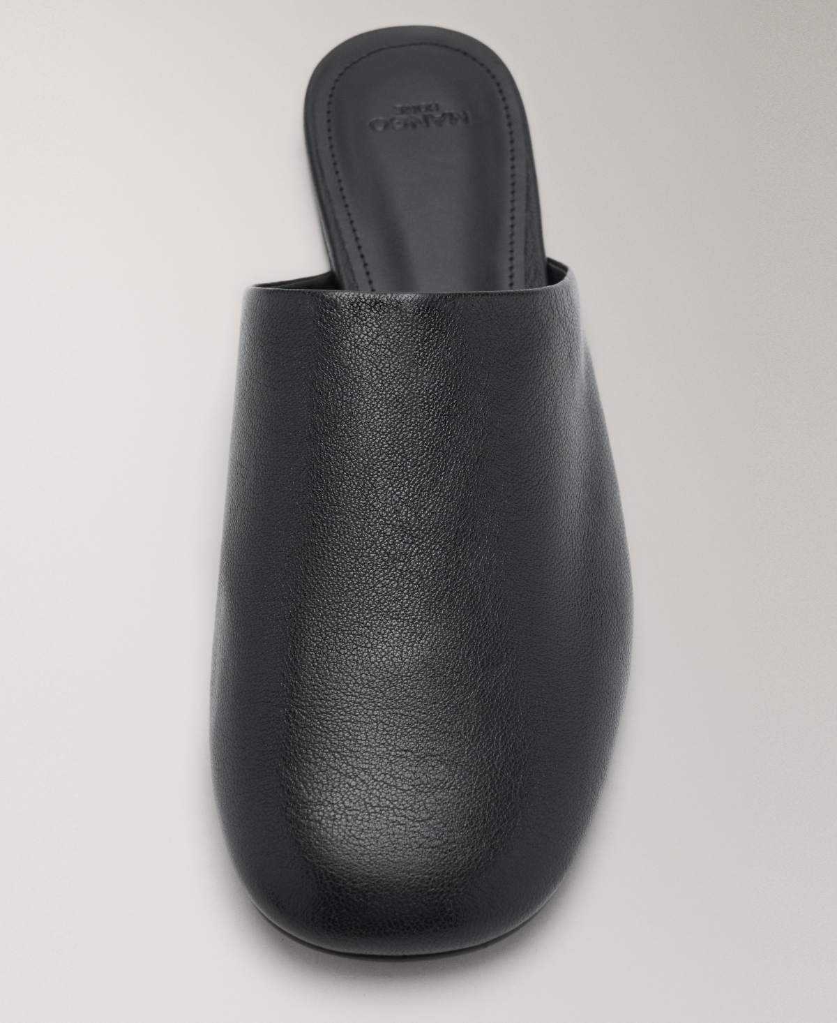 Mango Women's Leather Mule Slippers