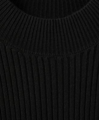 Women's Ribbed Knitted A-Line Dress