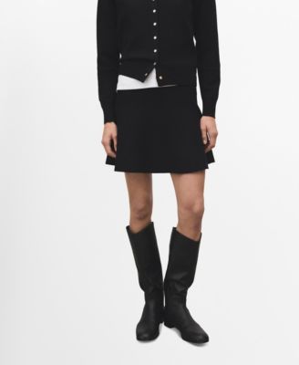 MANGO - Women's Flared Knitted Skirt