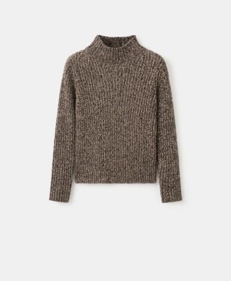Women's Speckled Perkins-Neck Sweater