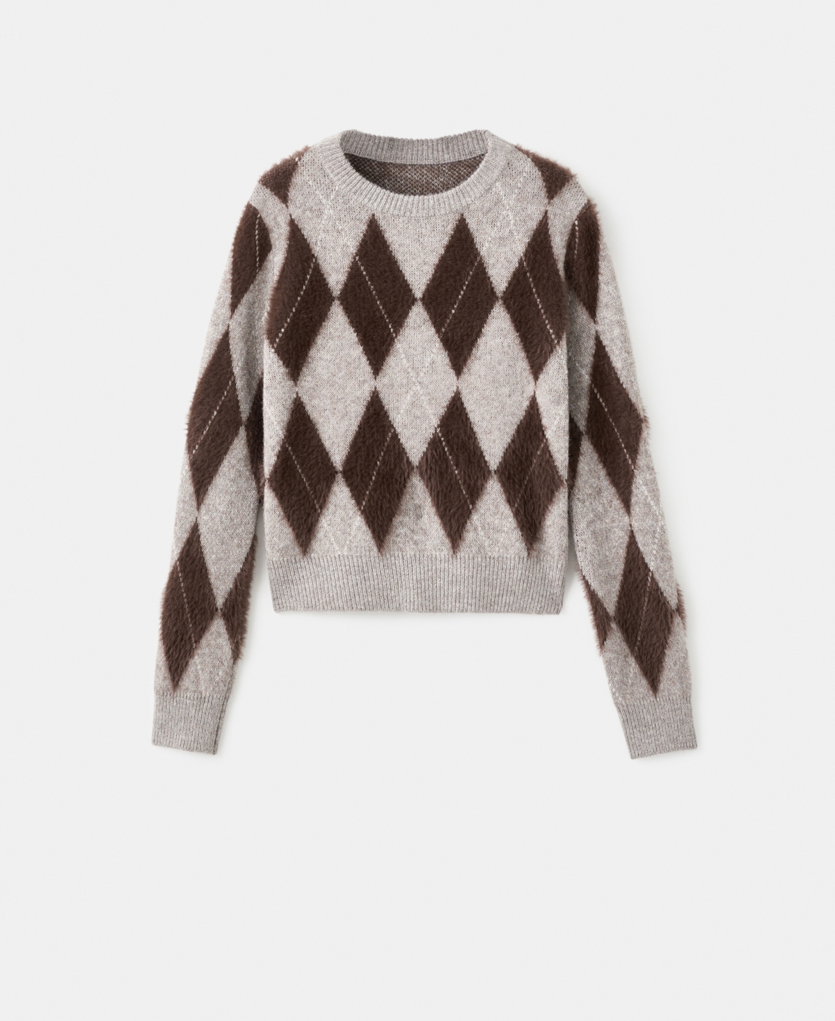 Mango Women's Diamond-Patterned Knitted Sweater