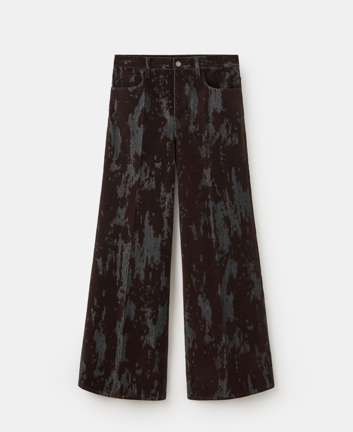 Mango Women's Wide-leg Devore Jeans In Brown