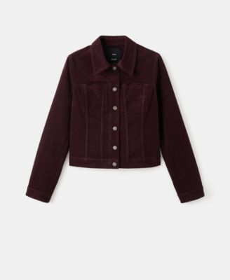 Women's Seam Detail Velvet Bomber Jacket