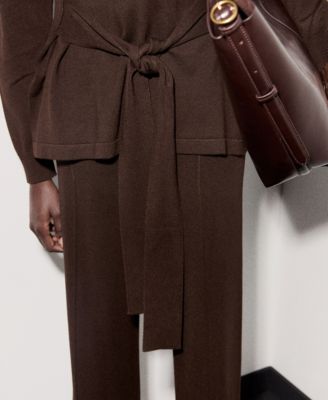 Women's Stitching Detail Knitted Pants