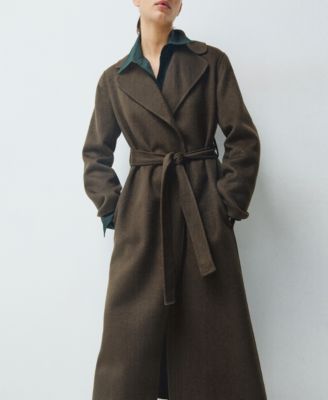 Women's Belt Handmade Wool Coat