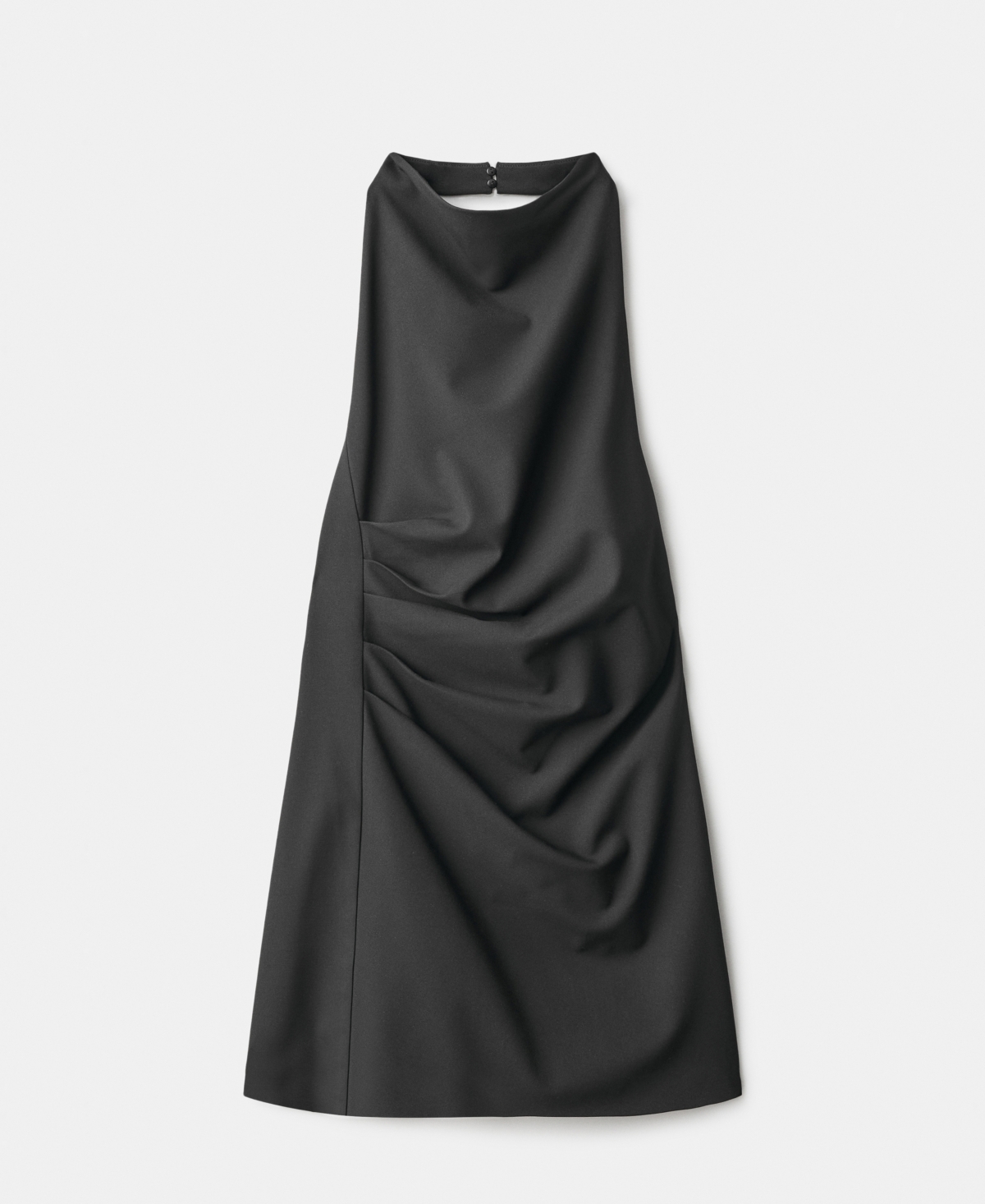 Mango Women's Halter Neck Ruched Dress