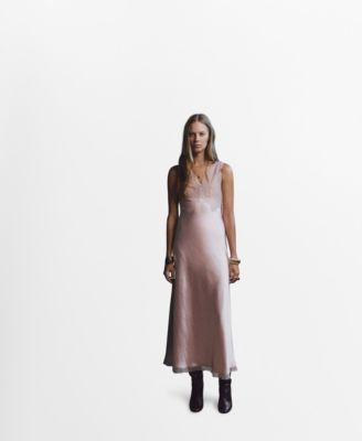 MANGO - Women's Satin Camisole Dress