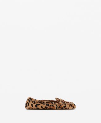 Women's Leopard-Print Leather Moccasins