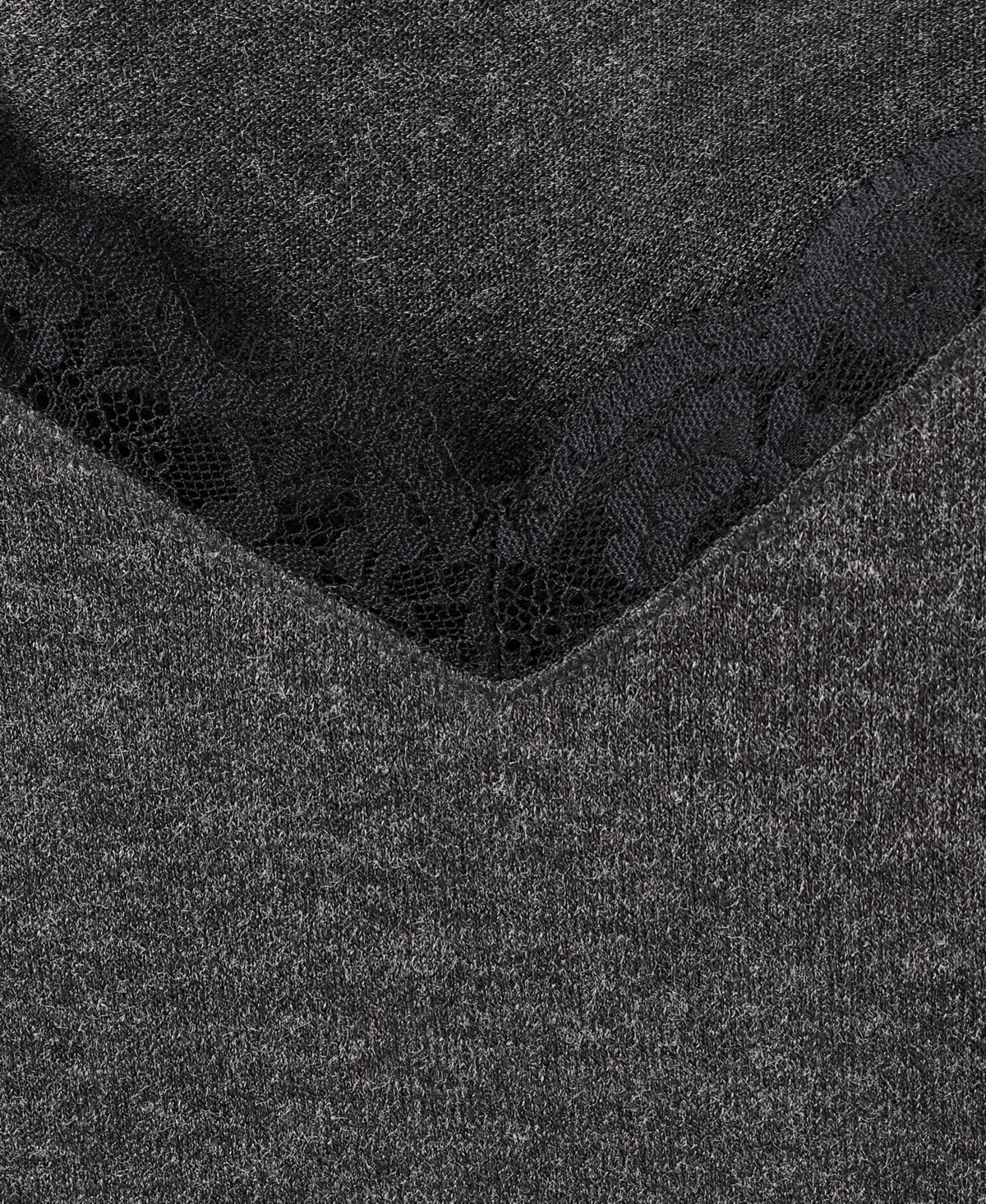 Mango Women's Lace-Trimmed Scoop-Neck Top