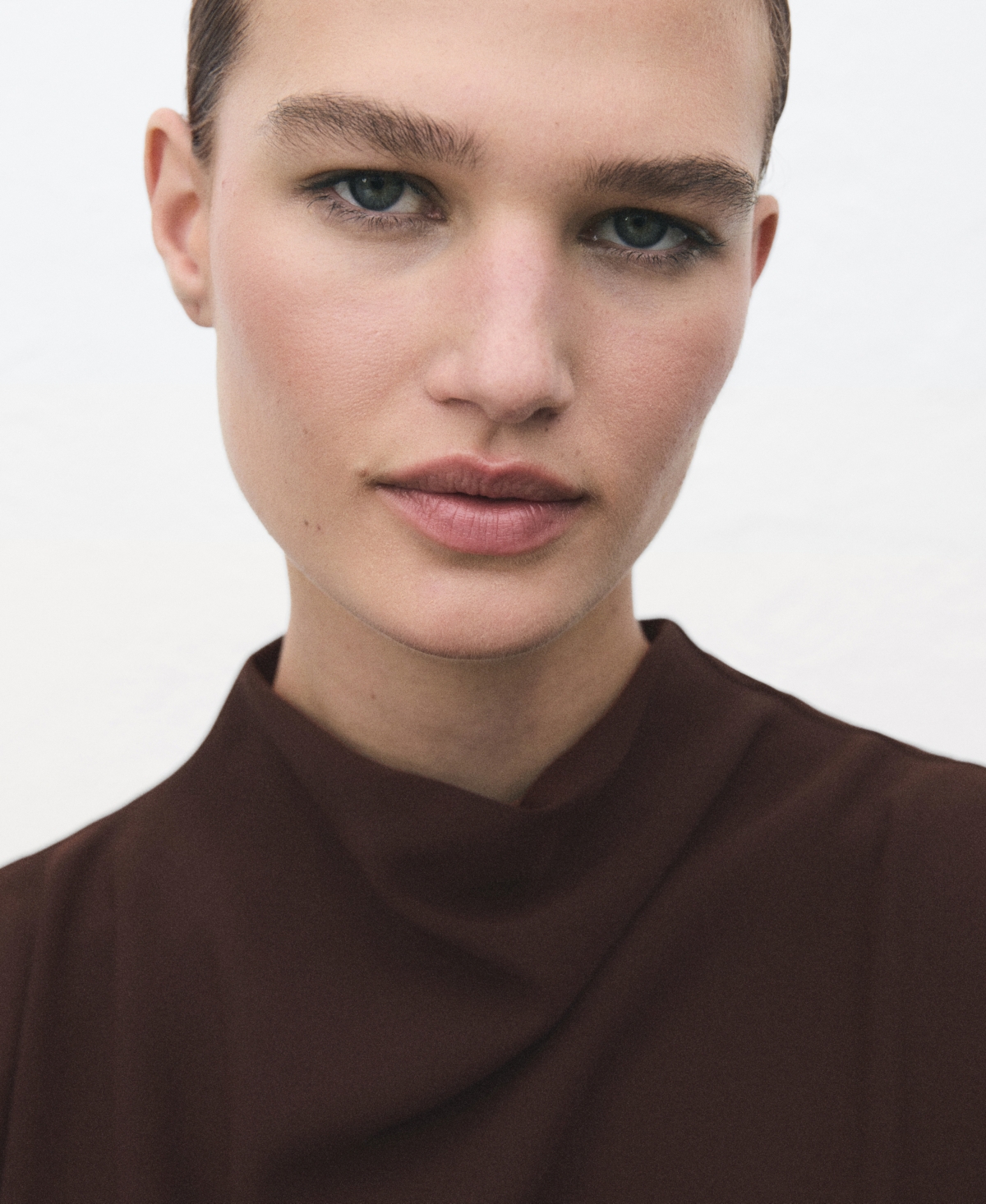 Mango Women's Draped Neckline Ruched Dress