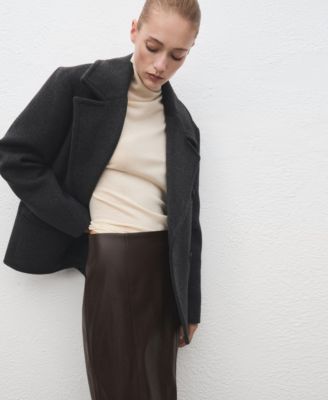 Women's Faux-Leather Pencil Skirt