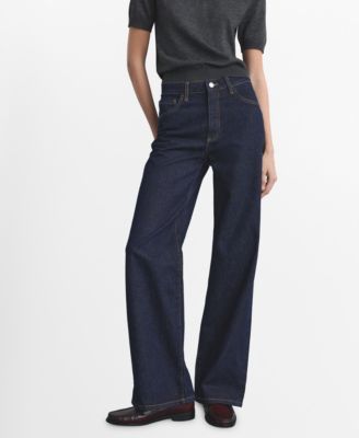 MANGO - Women's Danila Wide Leg High-Rise Jeans