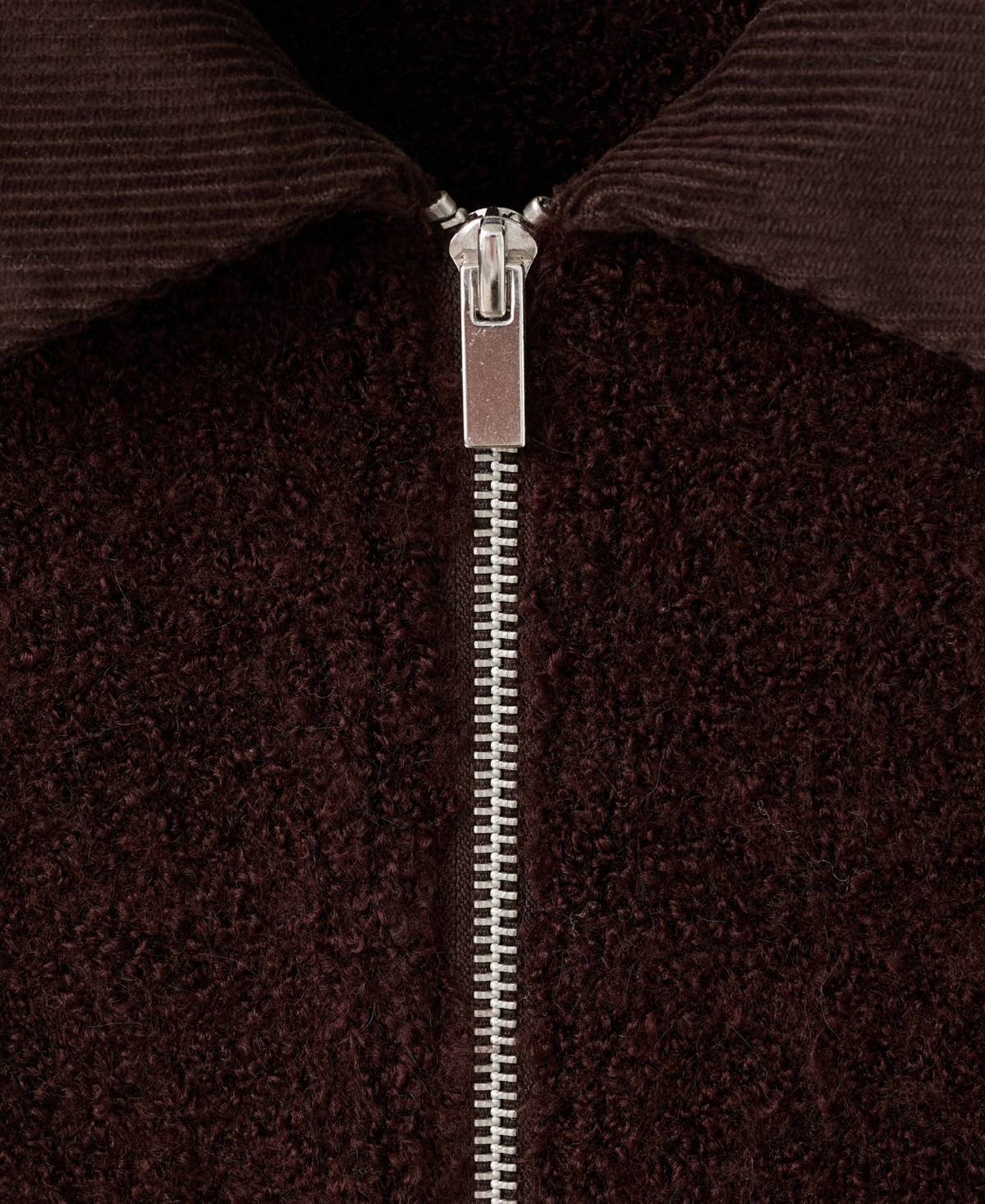 Mango Women's Corduroy Collar Boucle Jacket