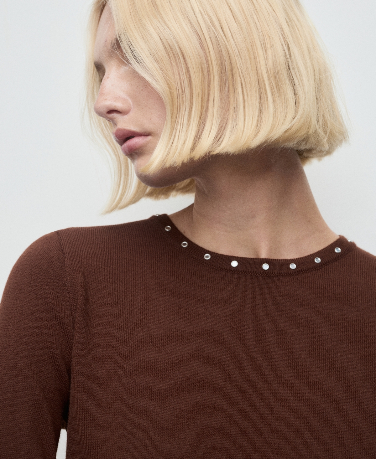 Mango Women's Studded Knitted Sweater