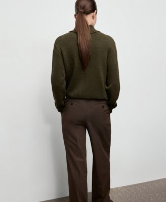 Women's Perkins-Neck Button Sweater