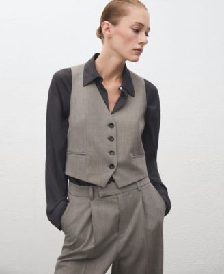 MANGO - Women's Wool-Blend Suit Vest