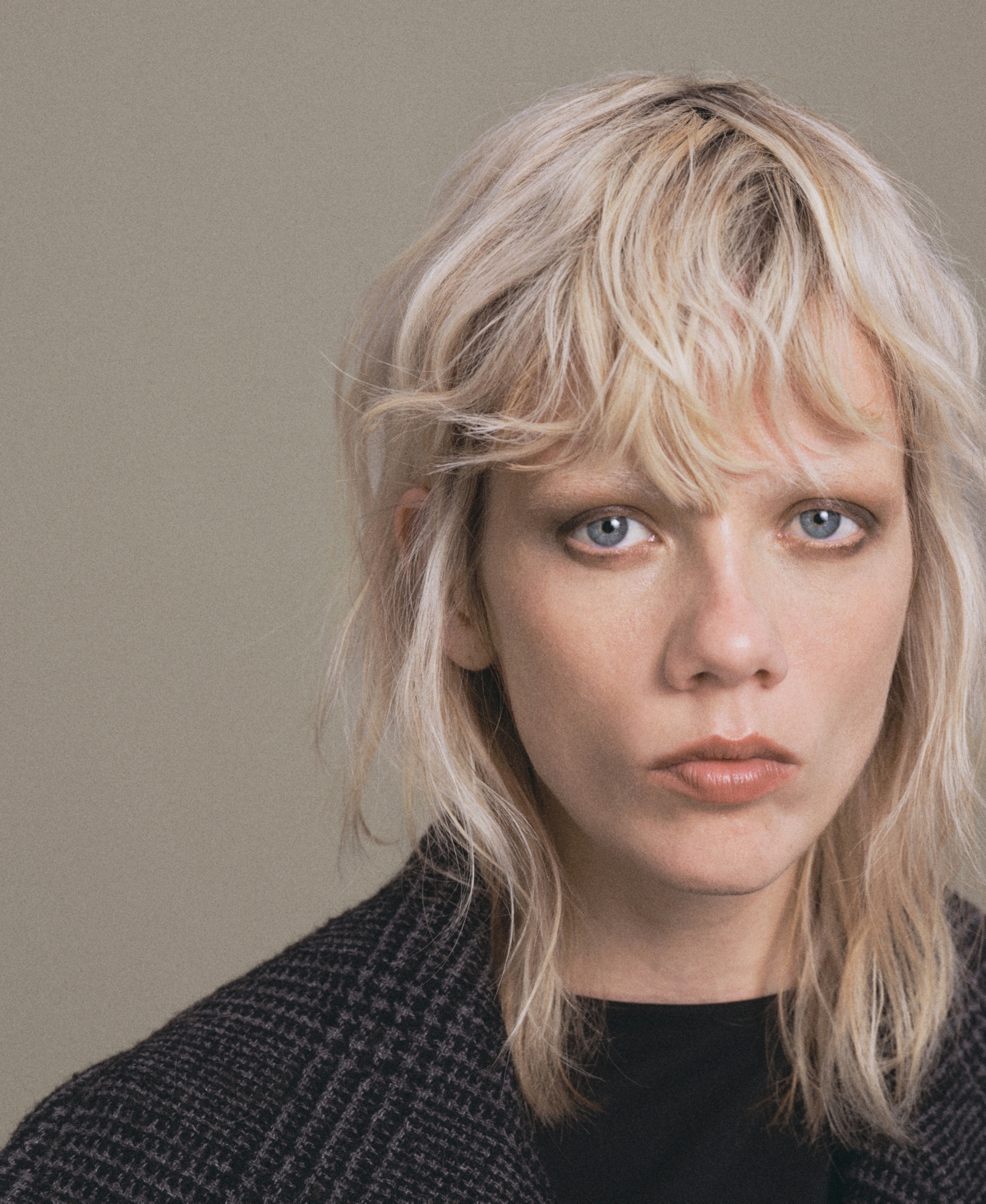 Mango Women's Checked Wool-blend Coat In Gray