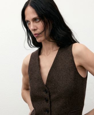 Women's Speckled Wool Vest