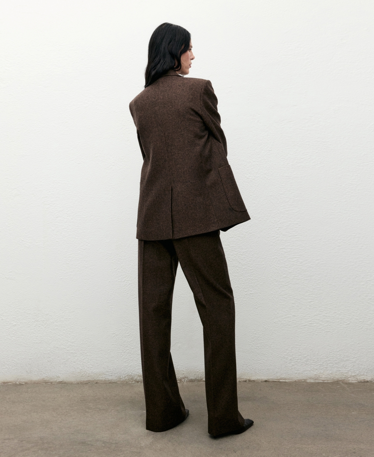 Mango Women's Speckled Wool Trousers