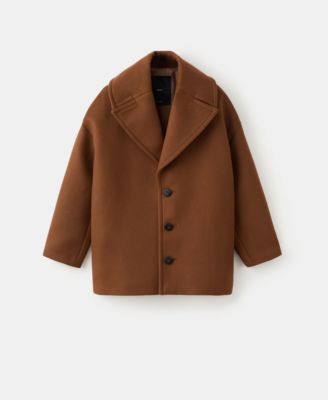 Women's Lapel Manteco Wool Coat