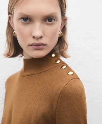 Women's Perkins-Neck Button Sweater