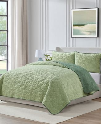 Seashell Reversible 3-Piece Quilt Set, King