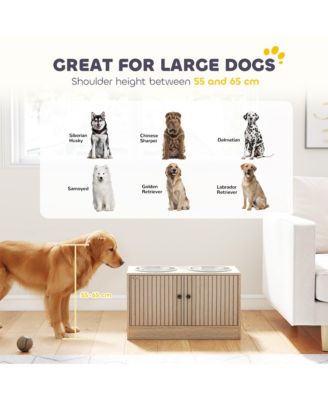 Elevated Dog Bowls with Storage, Raised Dog Bowl with Slow Feeder