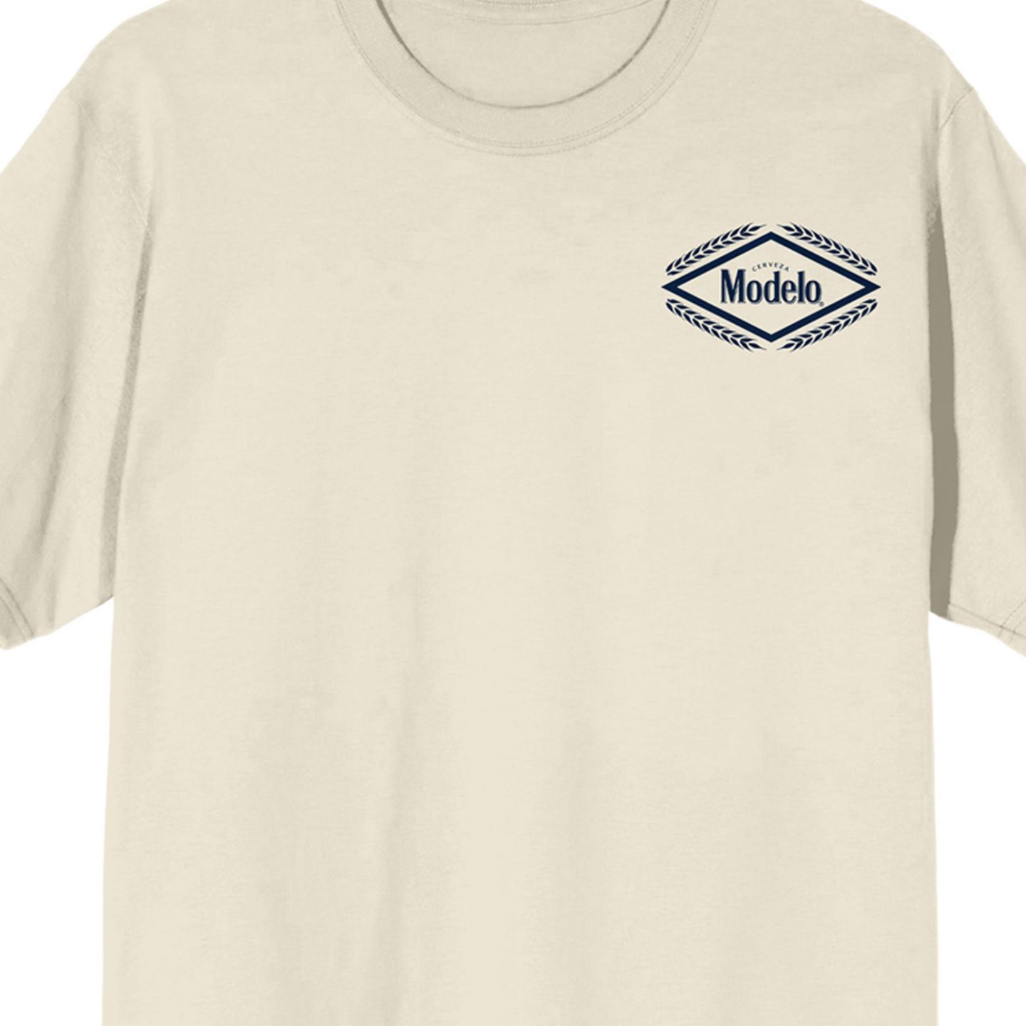 Мужская футболка Modelo Diamond Frame & Brush Stroke Logos Crew Neck Short Sleeve Natural, цвет: Молочно-белый — фото 9