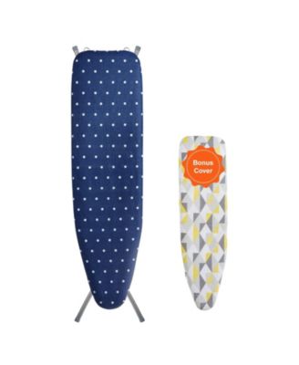 Ironing Board with Storage Tray, 55"x15" Surface, 4-Layer Heat-Resistant Cover, 10 Height Adjustments for Home Use
