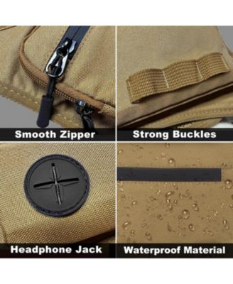 Lightweight Running Chest Pack: Outdoor Sports Vest Bag with Phone Holder for Cycling, Hiking, Workout, Skiing - Men & Women (Mocha