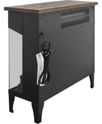 inch three sided glass electric fireplace with feet