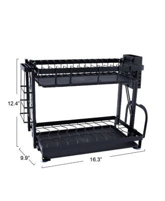 Metal 2-Tier Countertop Caddy, Black