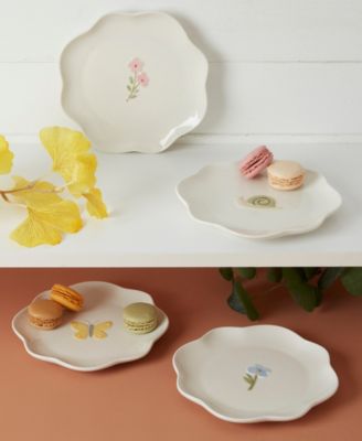 Spring Scalloped Appetizer Plates, Set of 4, Exclusively at Macy's