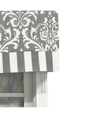 Ozbourne Style Banded 3" Rod Pocket Valance 50" x 16" Gray by