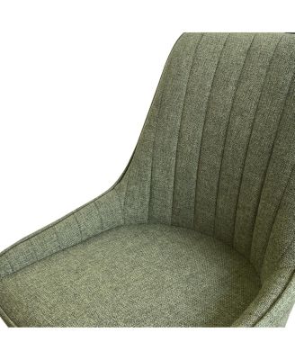 5-Piece Dining Table Set with Round Walnut Table, Metal Base and Upholstered Chairs for Space-Saving Kitchen Use