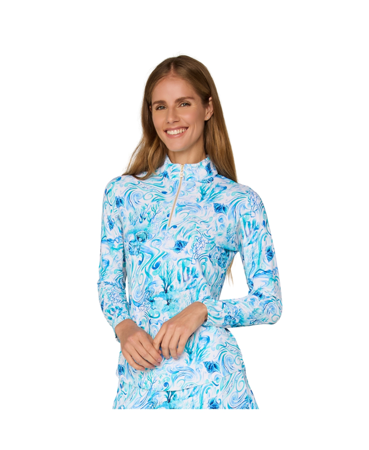 G Lifestyle Clothing Women's Long Sleeve Mock Neck Top