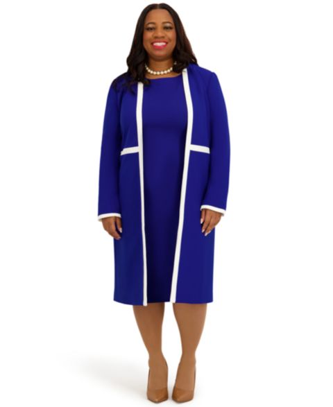 Женские куртки Kasper Framed Waist Seam Open Topper Jacket, Regular & Plus
