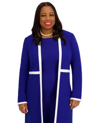 Women's Framed Waist Seam Open Topper Jacket, Regular & Plus