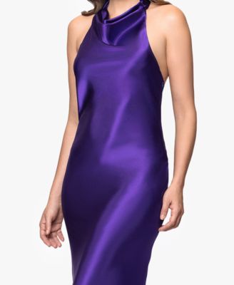 Women's Halter-Neck Sleeveless Satin Gown 