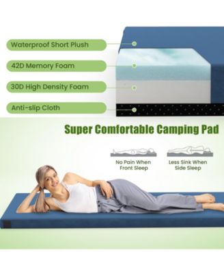 Foldable Camping Mattress with High density foam Cushion and Anti-slip Bottom