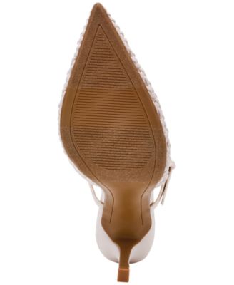 Women's Geanie Woven Pointed Toe Heeled Pumps