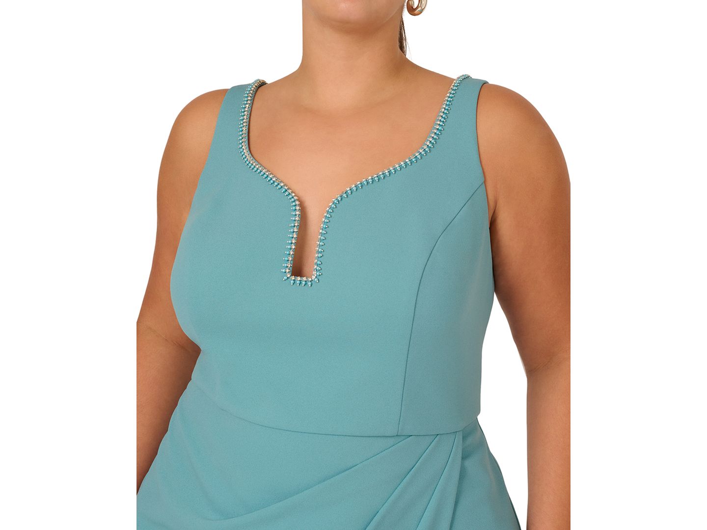 Женское платье Adrianna Plus Size Sleeveless Midi, цвет: Синий — фото 3