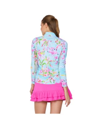 G Lifestyle Women Long Sleeve Mock Neck Top