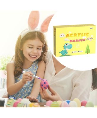 24 Colors Acrylic Paint Pens, Art Graffiti Markers, Quick-Drying Waterproof Drawing Pens for Canvas & Glass